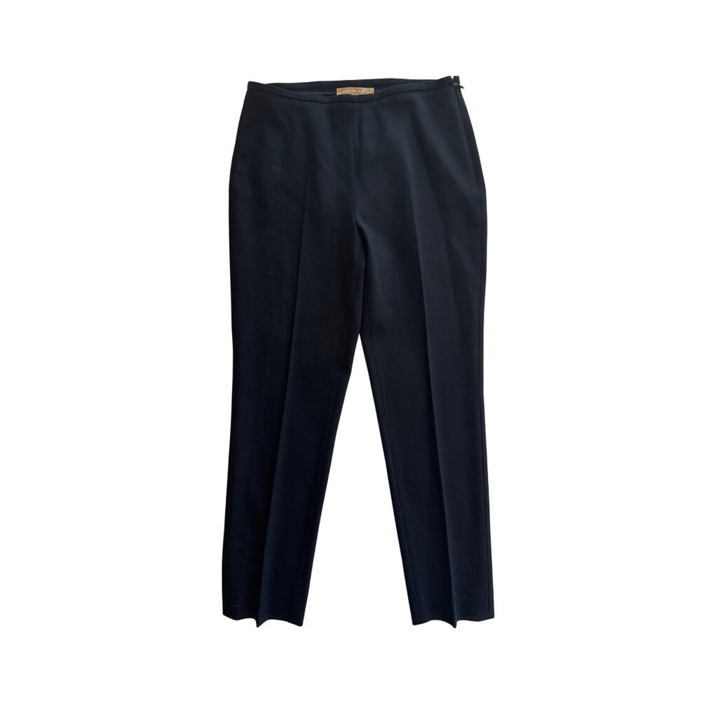 Michael Kors Womens Black Wool Blend Slim Fit Ankle Pants Size 2 Made In Italy